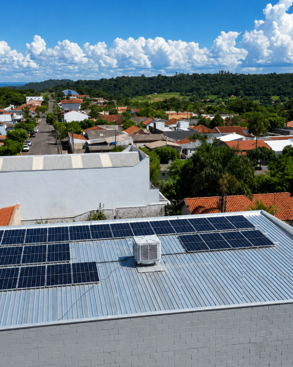 Instalação Europpa — climatizadores de teto em galpão